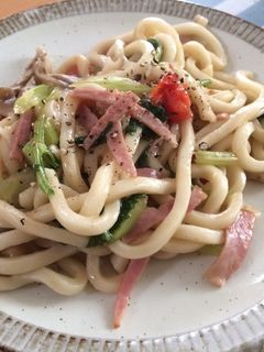 セロリ香る白だし焼きうどん-レシピのメイン写真