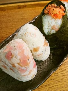 みょうがの酢漬けと明太子おにぎり-レシピのメイン写真