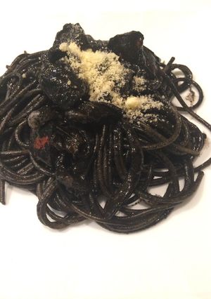 イカ刺し入り♡イカスミパスタ-レシピのメイン写真