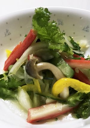 作り置き♡カニカマわさび菜入マリネサラダ-レシピのメイン写真