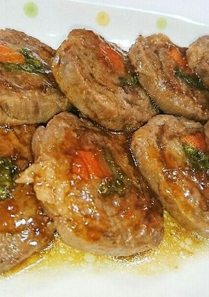 牛薄切り肉で簡単！野菜入りステーキ-レシピのメイン写真