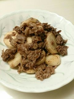 長芋と牛肉の甘辛炒め-レシピのメイン写真