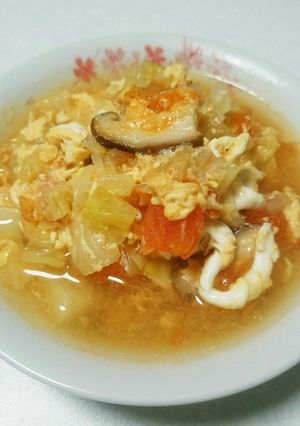 離乳食も使えるたっぷり野菜トマト卵スープ-レシピのメイン写真