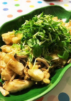 豆腐と鶏肉のガリバタ炒め-レシピのメイン写真