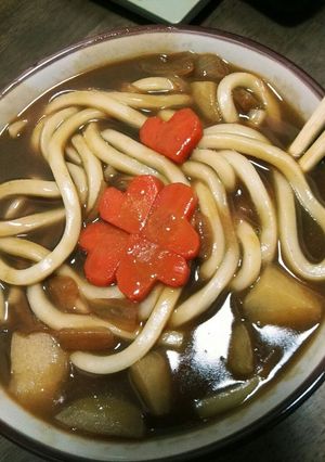 余りのカレーでカレーうどん！-レシピのメイン写真