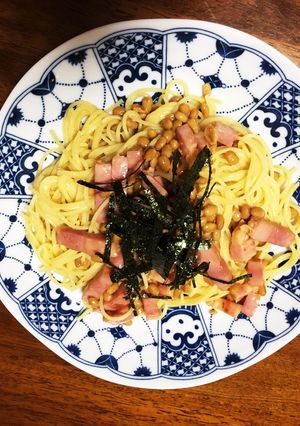 絶品!納豆パスタ。子供と一緒に作れるよ!-レシピのメイン写真