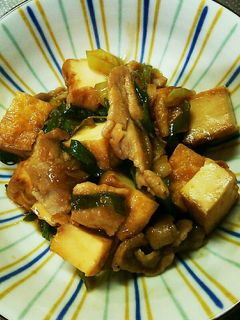 厚揚げと豚肉の生姜醤油炒め-レシピのメイン写真