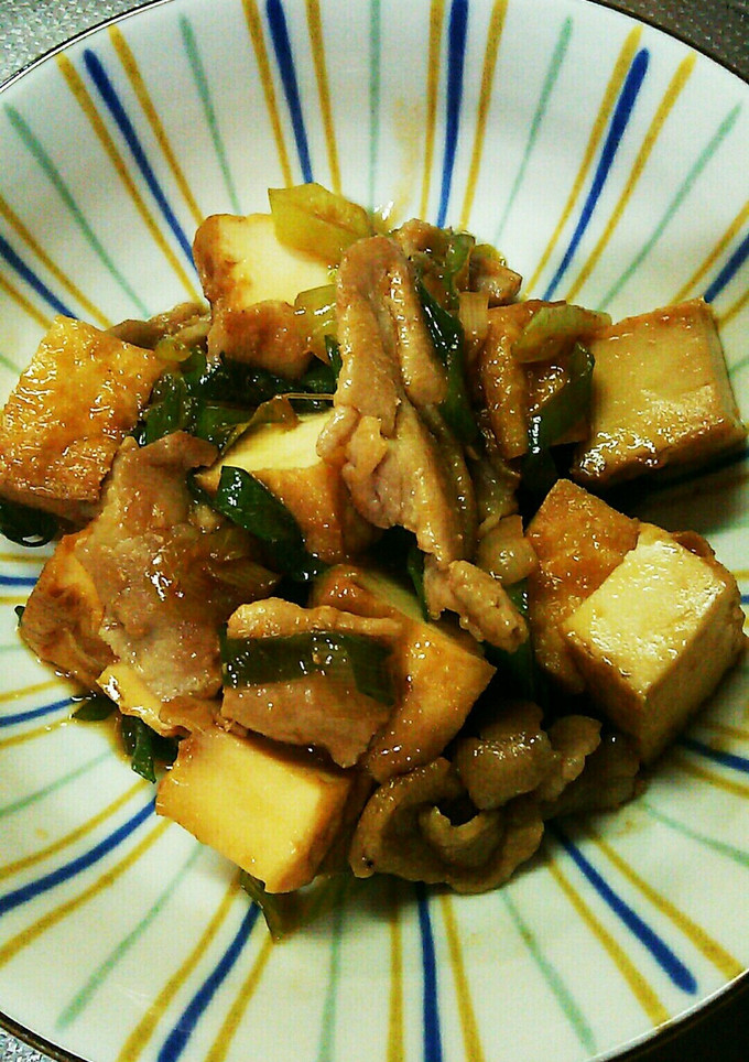 厚揚げと豚肉の生姜醤油炒め-レシピのメイン写真