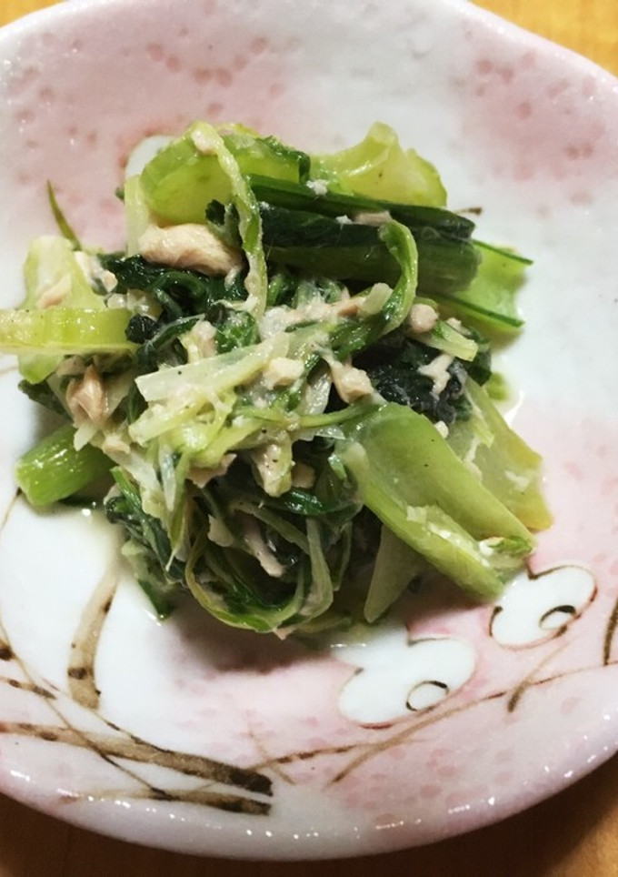 簡単！水菜とシーチキンのマヨ炒め-レシピのメイン写真