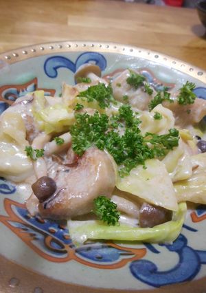 豚とキャベツとしめじのみそミルク煮-レシピのメイン写真