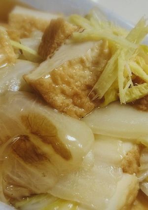 鍋任せ！白菜と厚揚げのホッコリうま煮！-レシピのメイン写真