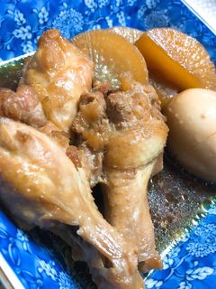 ほろほろ!手羽元と大根の甘辛煮♡-レシピのメイン写真