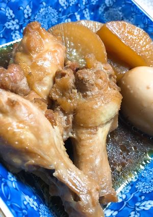 ほろほろ!手羽元と大根の甘辛煮♡-レシピのメイン写真