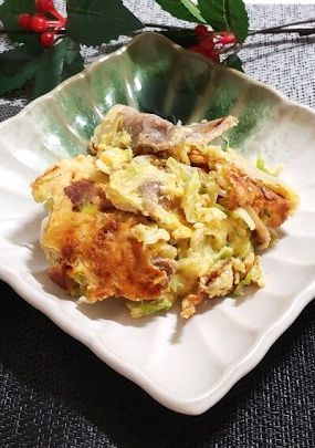 豚肉と千切りキャベツの卵とじ-レシピのメイン写真