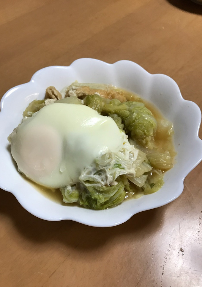 素朴な甘さ♡白菜・油揚げ・卵の煮物-レシピのメイン写真