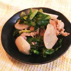 รูปของ チャチャッとできる☆かぶと豚肉の味噌炒め