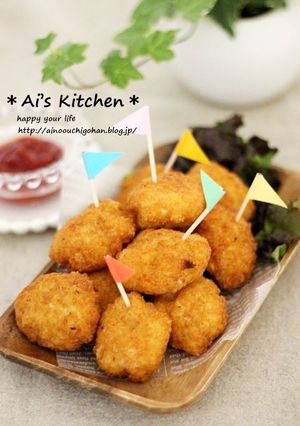 むね肉で豆腐入りヘルシーチーズナゲット＊-レシピのメイン写真