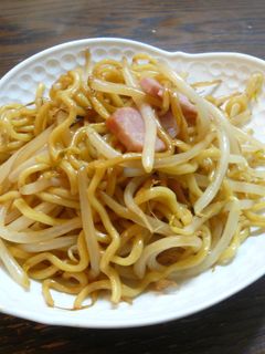 もやし☆ベーコン醤油焼きそば-レシピのメイン写真