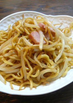 もやし☆ベーコン醤油焼きそば-レシピのメイン写真