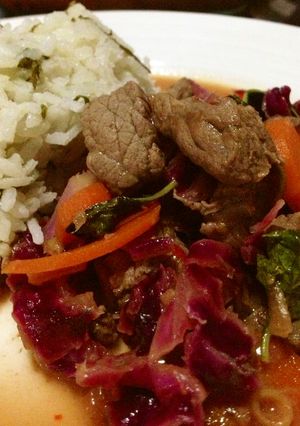 簡単ヘルシーココナッツビーフ&しそご飯-レシピのメイン写真