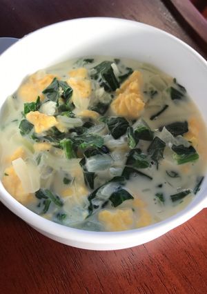 離乳食 後期〜☆ほうれん草と卵のミルク煮-レシピのメイン写真