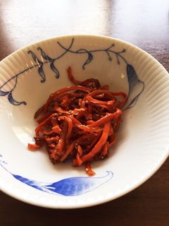 お酒の肴に最適!切り干し人参のきんぴら-レシピのメイン写真