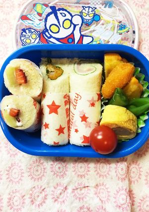 可愛い＊簡単＊ロールサンドウィッチ弁当-レシピのメイン写真