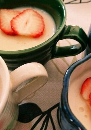 甘酒×牛乳×豆腐×練乳で真っ白プリン♪-レシピのメイン写真