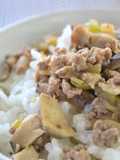 ご飯にぴったり！しいたけとねぎの肉そぼろ