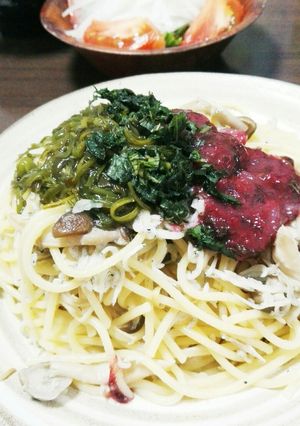 さっぱり‼梅めかぶの和風パスタ-レシピのメイン写真