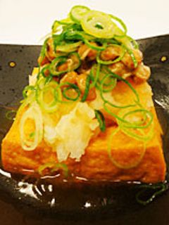 厚揚げのおろし納豆添え-レシピのメイン写真