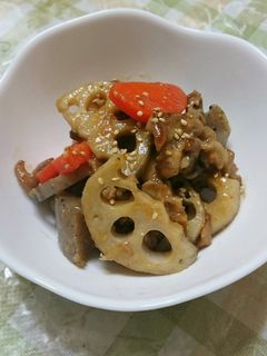 シャキシャキ☆豚肉とれんこんの味噌炒め♪-レシピのメイン写真