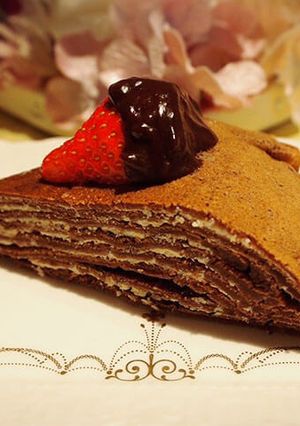 【バレンタイン】簡単ココアミルクレープ-レシピのメイン写真
