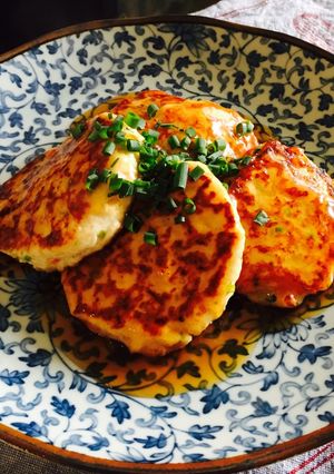 美味しい!レンコン入りお豆腐ハンバーグ-レシピのメイン写真