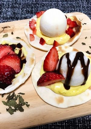 バレンタイン♡フルーツチョコレートピザ-レシピのメイン写真