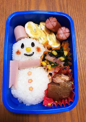 簡単☆雪だるまのキャラ弁-レシピのメイン写真