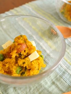 グリーンピースとみそピーのかぼちゃサラダ-レシピのメイン写真