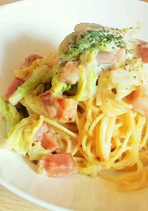 白菜とベーコンのクリームパスタ-レシピのメイン写真
