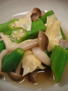 おくらと湯葉のおひたし-レシピのメイン写真