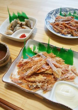 鮭とばをむしって絶品酒の友※3種-レシピのメイン写真