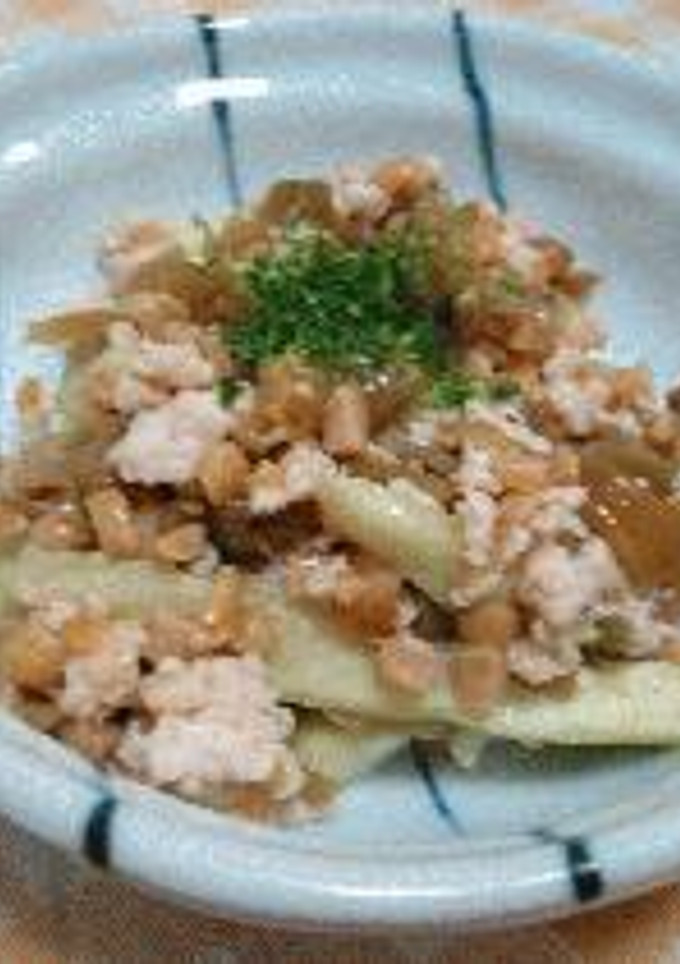 中華風ザーサイ入り納豆と蒸し茄子和え-レシピのメイン写真
