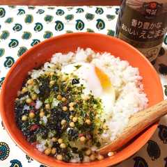 รูปของ えごま油で香り豊かな温玉朝茶漬け♪♪