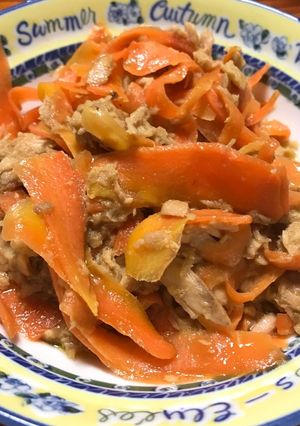 【簡単おつまみ】ツナとにんじんの炒め物-レシピのメイン写真