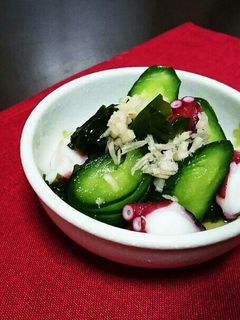 蛇腹胡瓜とたこの酢の物☆-レシピのメイン写真