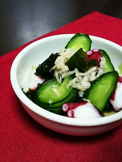 蛇腹胡瓜とたこの酢の物☆-レシピのメイン写真