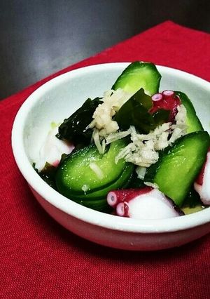 蛇腹胡瓜とたこの酢の物☆-レシピのメイン写真