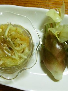 ソウメンウリとミョウガの酢味噌和え-レシピのメイン写真
