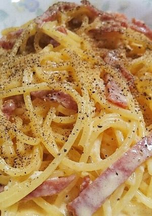 【簡単】コンビニ材料で濃厚カルボナーラ-レシピのメイン写真
