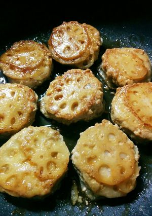 30分で完成！れんこんのはさみ焼き-レシピのメイン写真