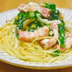 รูปของ 菜の花クリームパスタ